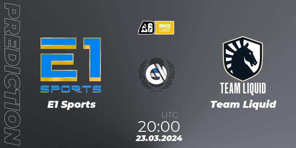 E1 Sports vs Team Liquid: Betting TIp, Match Prediction. 23.03.2024 at 20:00. Rainbow Six, Brazil League 2024 - Stage 1