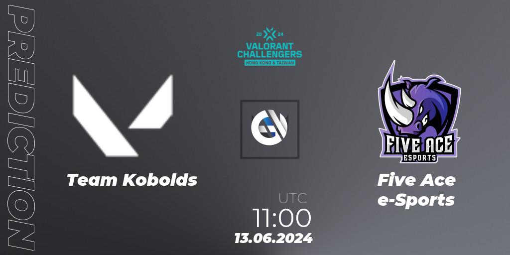 Team Kobolds vs Five Ace e-Sports: Betting TIp, Match Prediction. 13.06.2024 at 11:00. VALORANT, VALORANT Challengers Hong Kong and Taiwan 2024: Split 2