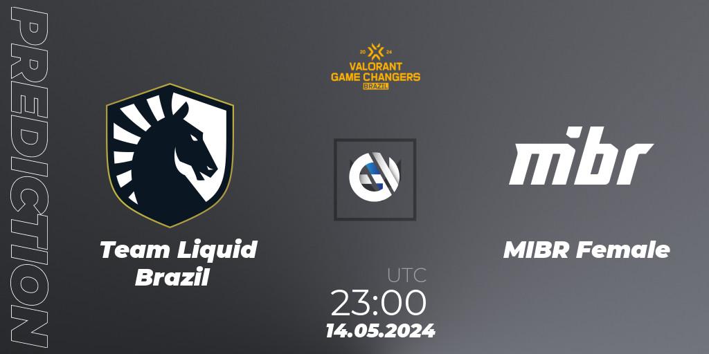 Team Liquid Brazil vs MIBR Female: Betting TIp, Match Prediction. 14.05.2024 at 23:00. VALORANT, VCT 2024: Game Changers Brazil Series 1