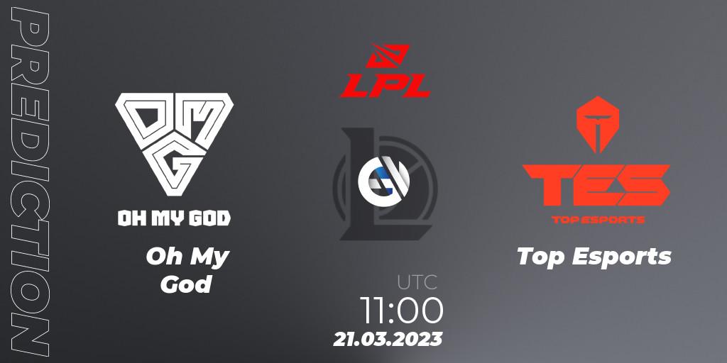 Oh My God vs Top Esports: Betting TIp, Match Prediction. 21.03.23. LoL, LPL Spring 2023 - Group Stage