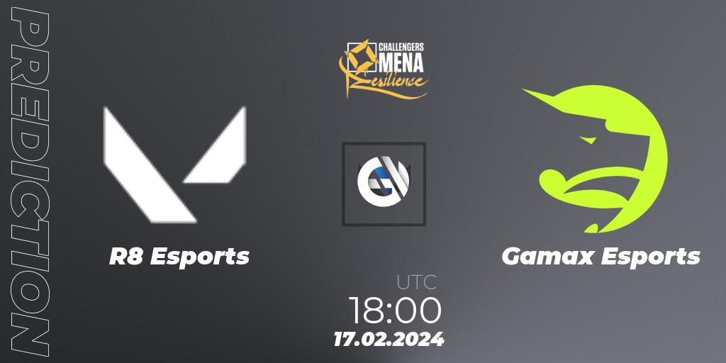 R8 Esports vs Gamax Esports: Betting TIp, Match Prediction. 17.02.2024 at 20:00. VALORANT, VALORANT Challengers 2024 MENA: Resilience Split 1 - Levant and North Africa
