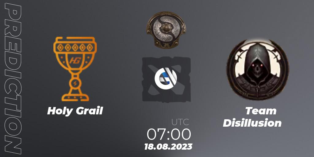 Holy Grail vs Team Disillusion: Betting TIp, Match Prediction. 18.08.23. Dota 2, The International 2023 - China Qualifier