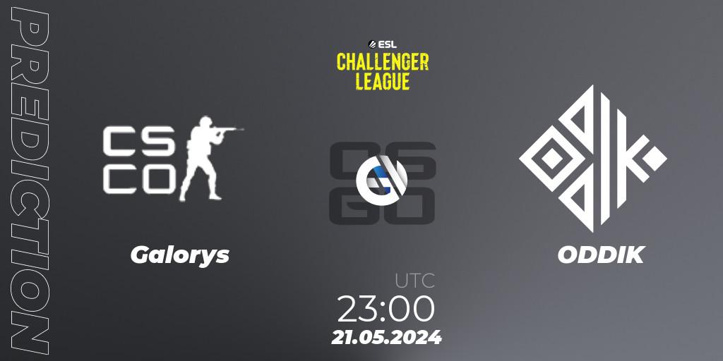Galorys vs ODDIK: Betting TIp, Match Prediction. 22.05.2024 at 20:00. Counter-Strike (CS2), ESL Challenger League Season 47: South America