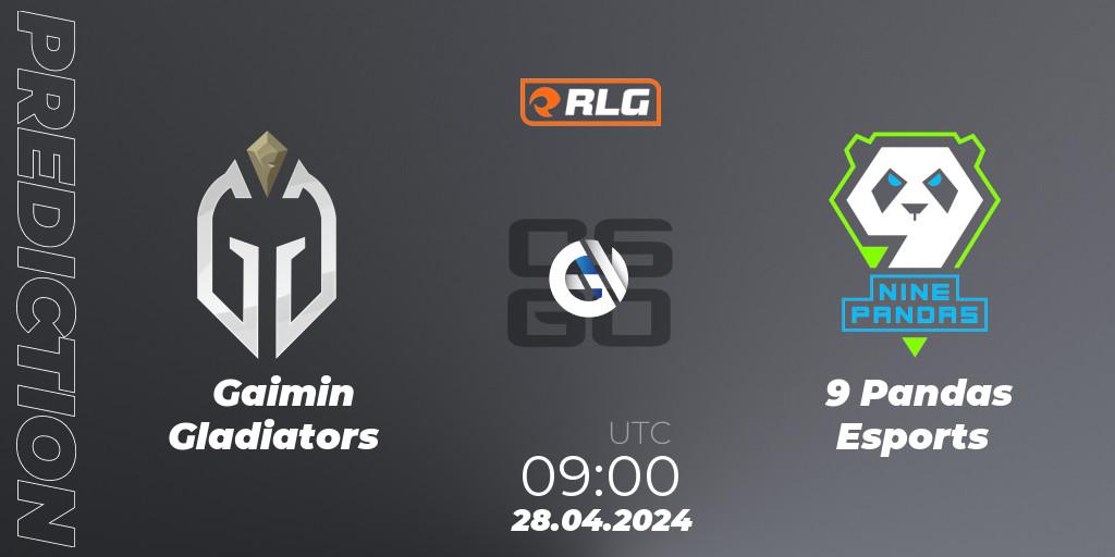 Gaimin Gladiators vs 9 Pandas Esports: Betting TIp, Match Prediction. 28.04.2024 at 09:00. Counter-Strike (CS2), RES European Series #3