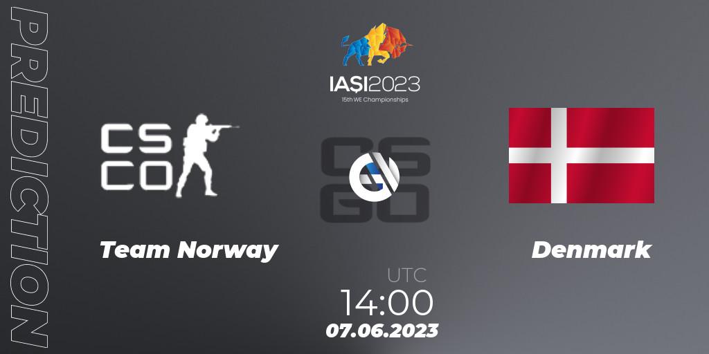 Team Norway vs Denmark: Betting TIp, Match Prediction. 07.06.2023 at 14:00. Counter-Strike (CS2), IESF World Esports Championship 2023: Northern Europe Qualifier