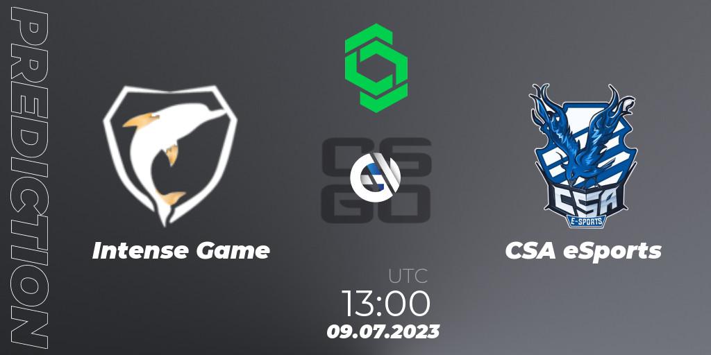 Intense Game vs CSA eSports: Betting TIp, Match Prediction. 09.07.2023 at 13:00. Counter-Strike (CS2), CCT South America Series #8: Closed Qualifier