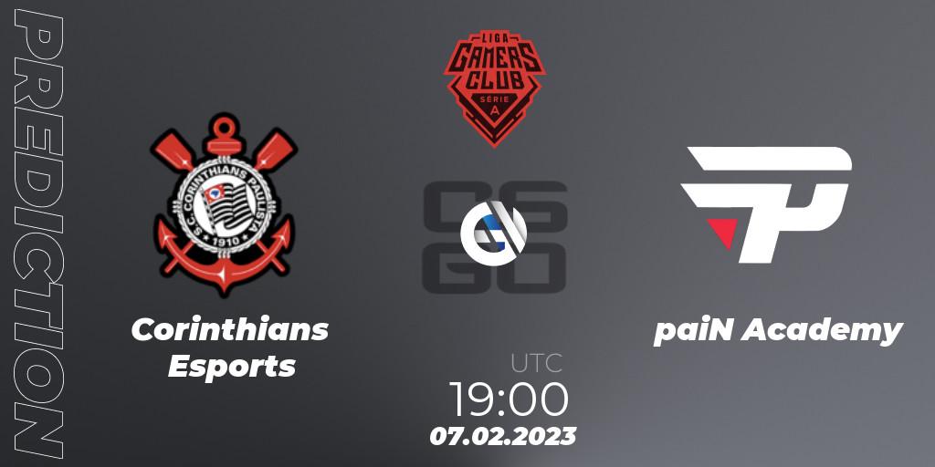 Corinthians Esports vs paiN Academy: Betting TIp, Match Prediction. 07.02.23. CS2 (CS:GO), Gamers Club Liga Série A: January 2023
