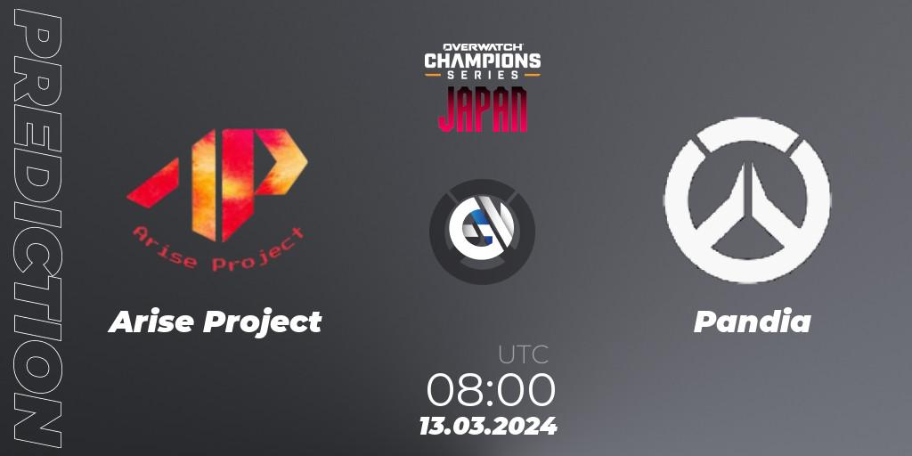 Arise Project vs Pandia: Betting TIp, Match Prediction. 13.03.2024 at 09:00. Overwatch, Overwatch Champions Series 2024 - Stage 1 Japan