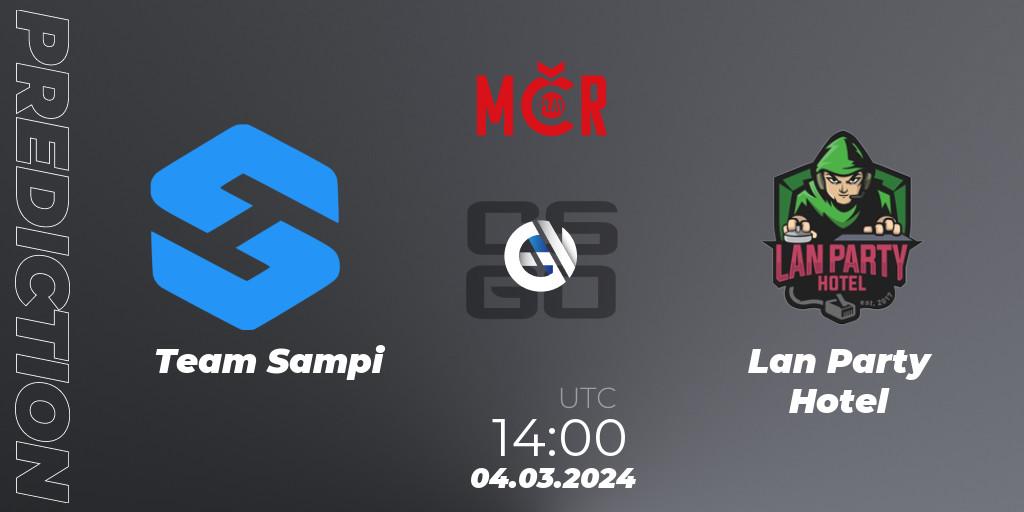 Team Sampi vs Lan Party Hotel: Betting TIp, Match Prediction. 04.03.2024 at 14:00. Counter-Strike (CS2), Tipsport Cup Winter 2024: Online Stage