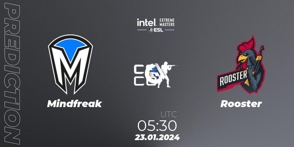 Mindfreak vs Rooster: Betting TIp, Match Prediction. 23.01.2024 at 05:30. Counter-Strike (CS2), Intel Extreme Masters China 2024: Oceanic Closed Qualifier