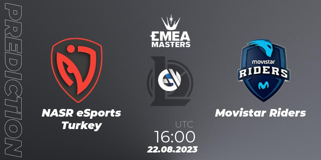 NASR eSports Turkey vs Movistar Riders: Betting TIp, Match Prediction. 22.08.23. LoL, EMEA Masters Summer 2023