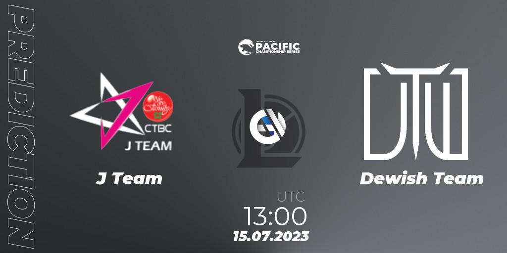 J Team vs Dewish Team: Betting TIp, Match Prediction. 15.07.2023 at 13:00. LoL, PACIFIC Championship series Group Stage