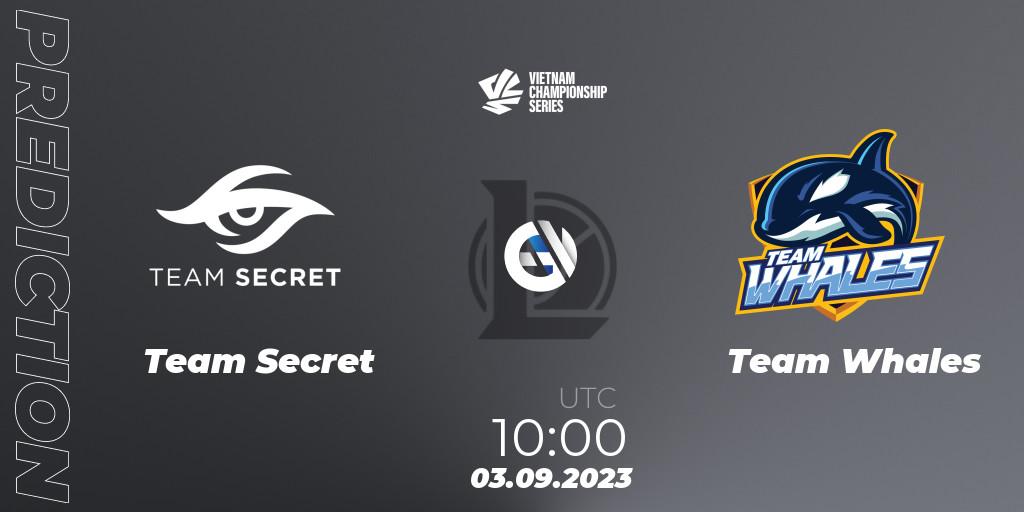 Team Secret vs Team Whales: Betting TIp, Match Prediction. 03.09.2023 at 10:00. LoL, VCS Dusk 2023