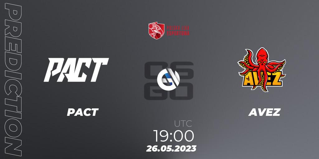 PACT vs AVEZ: Betting TIp, Match Prediction. 26.05.2023 at 19:00. Counter-Strike (CS2), Polish Esports League 2023 Split 2
