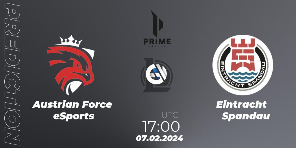 Austrian Force eSports vs Eintracht Spandau: Betting TIp, Match Prediction. 07.02.2024 at 17:00. LoL, Prime League Spring 2024 - Group Stage