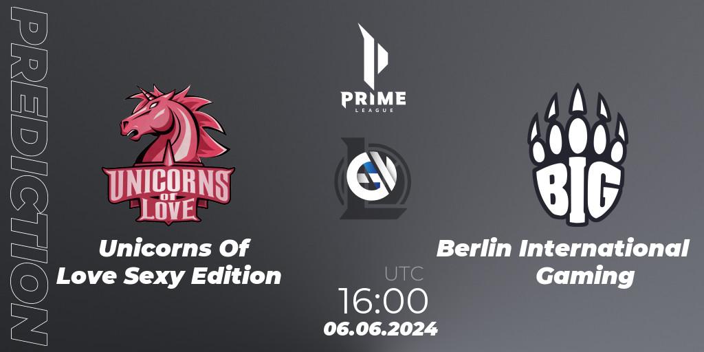 Unicorns Of Love Sexy Edition vs Berlin International Gaming: Betting TIp, Match Prediction. 06.06.2024 at 16:00. LoL, Prime League Summer 2024