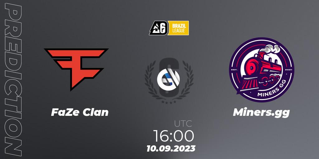 FaZe Clan vs Miners.gg: Betting TIp, Match Prediction. 10.09.2023 at 16:00. Rainbow Six, Brazil League 2023 - Stage 2