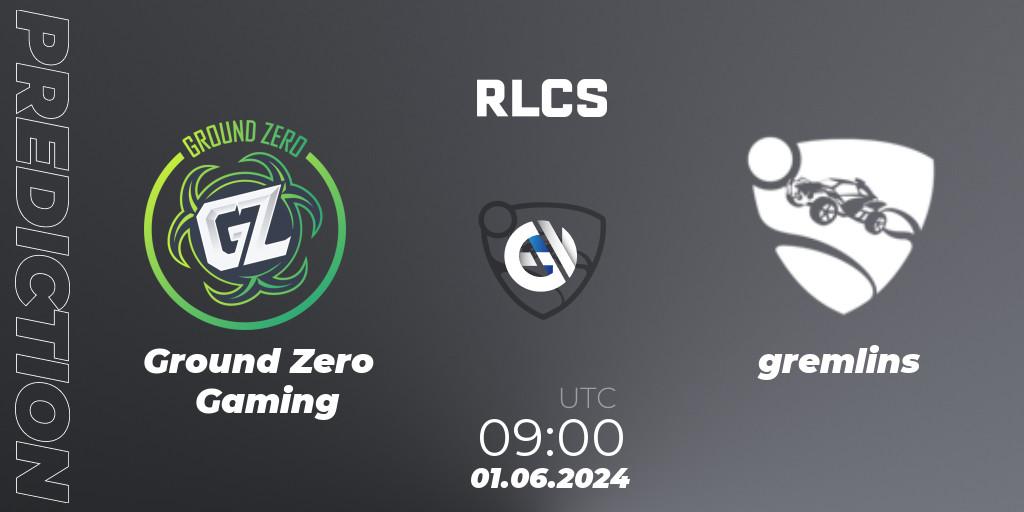 Ground Zero Gaming vs gremlins: Betting TIp, Match Prediction. 01.06.2024 at 09:00. Rocket League, RLCS 2024 - Major 2: OCE Open Qualifier 6