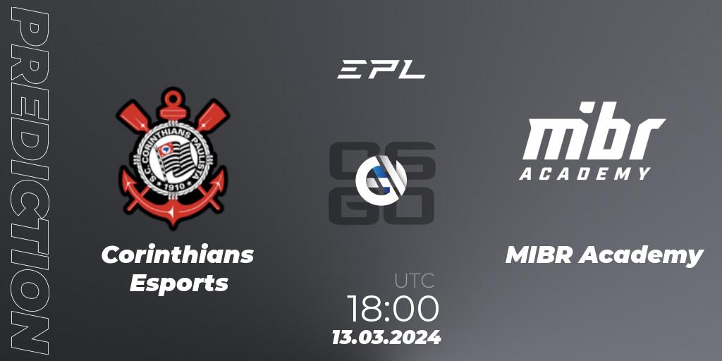 Corinthians Esports vs MIBR Academy: Betting TIp, Match Prediction. 13.03.24. CS2 (CS:GO), EPL World Series: Americas Season 7