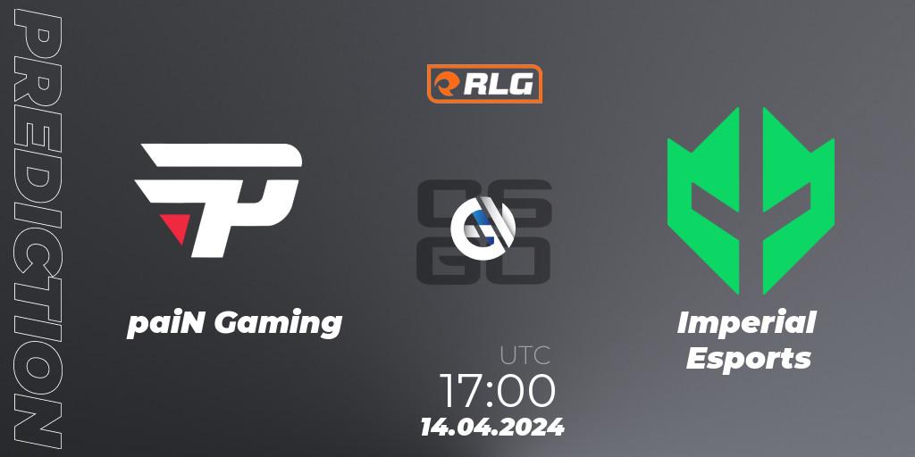 paiN Gaming vs Imperial Esports: Betting TIp, Match Prediction. 14.04.2024 at 17:00. Counter-Strike (CS2), RES Latin American Series #3