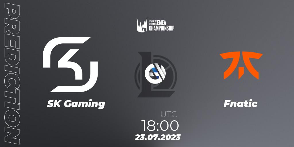 SK Gaming vs Fnatic: Betting TIp, Match Prediction. 23.07.23. LoL, LEC Summer 2023 - Group Stage