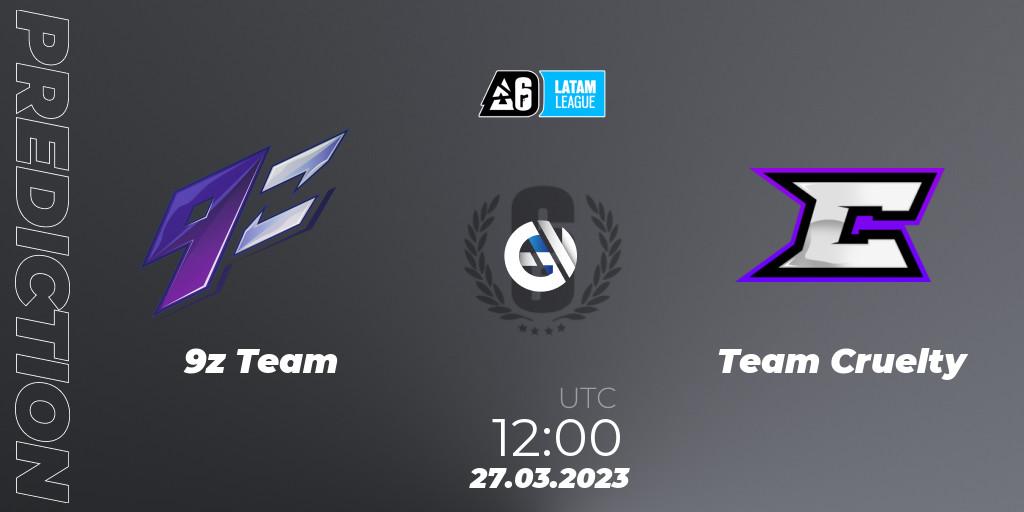 9z Team vs Team Cruelty: Betting TIp, Match Prediction. 28.03.2023 at 02:00. Rainbow Six, LATAM League 2023 - Stage 1