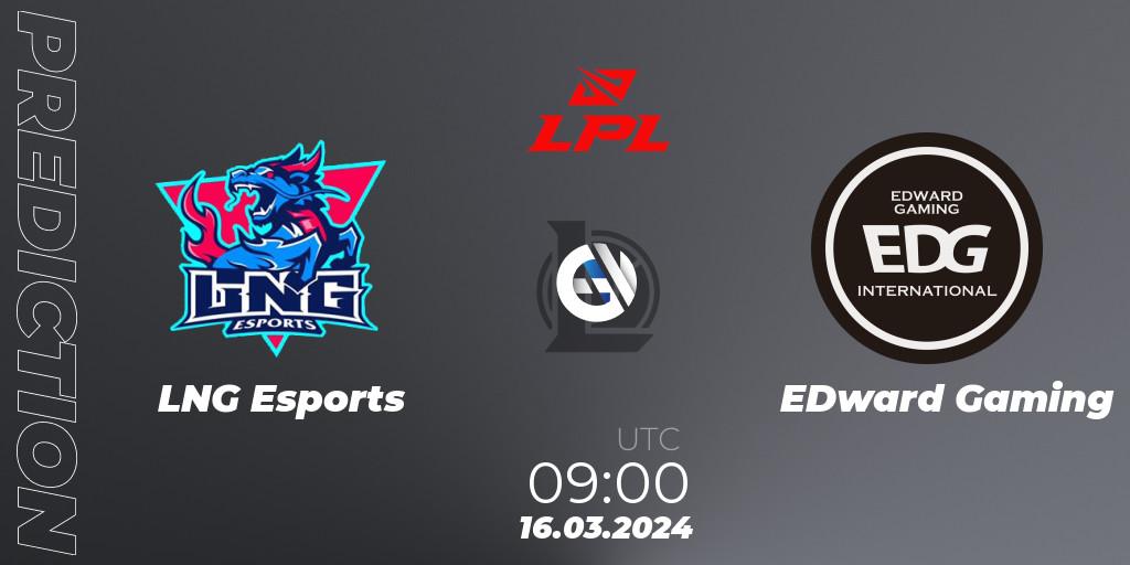 LNG Esports vs EDward Gaming: Betting TIp, Match Prediction. 16.03.24. LoL, LPL Spring 2024 - Group Stage