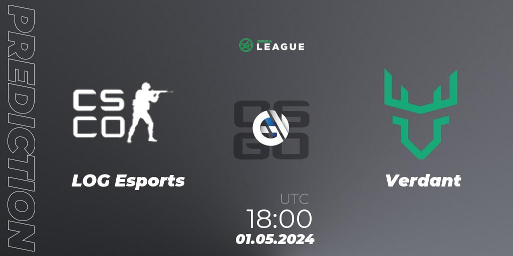 LOG Esports vs Verdant: Betting TIp, Match Prediction. 01.05.2024 at 18:00. Counter-Strike (CS2), ESEA Season 49: Advanced Division - Europe