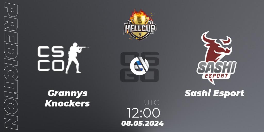 Grannys Knockers vs Sashi Esport: Betting TIp, Match Prediction. 08.05.2024 at 12:00. Counter-Strike (CS2), HellCup #9