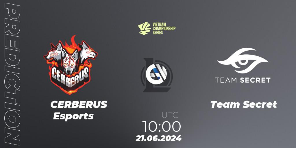 CERBERUS Esports vs Team Secret: Betting TIp, Match Prediction. 21.06.2024 at 10:00. LoL, VCS Summer 2024 - Group Stage