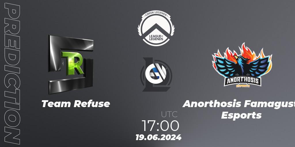 Team Refuse vs Anorthosis Famagusta Esports: Betting TIp, Match Prediction. 19.06.2024 at 17:00. LoL, GLL Summer 2024