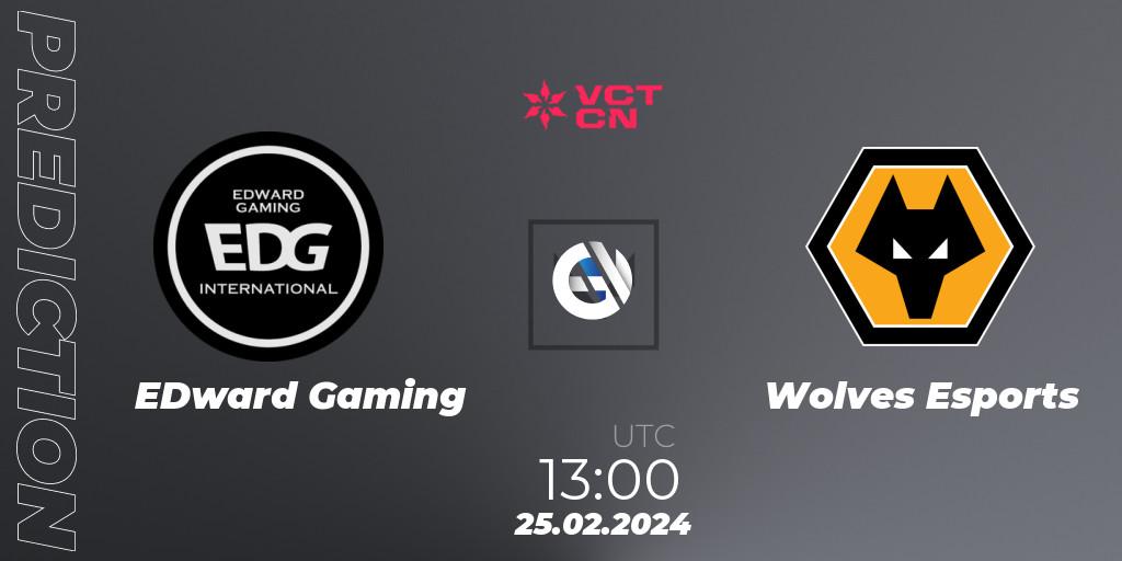 EDward Gaming vs Wolves Esports: Betting TIp, Match Prediction. 25.02.2024 at 14:00. VALORANT, VCT 2024: China Kickoff