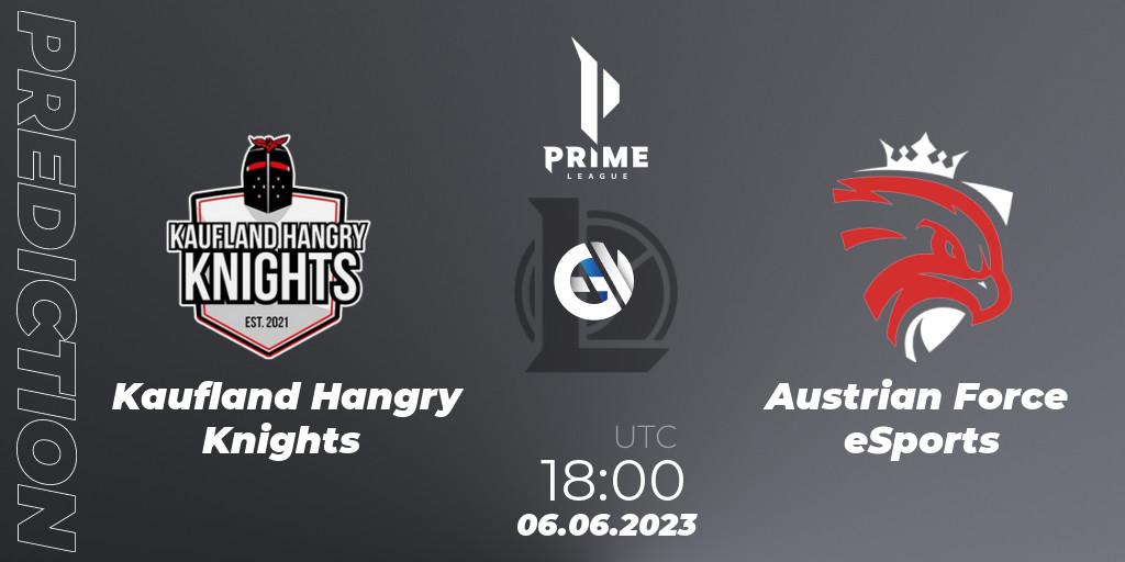 Kaufland Hangry Knights vs Austrian Force eSports: Betting TIp, Match Prediction. 06.06.2023 at 18:00. LoL, Prime League 2nd Division Summer 2023