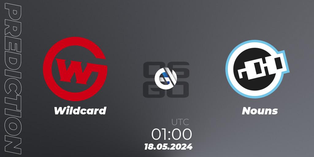 Wildcard vs Nouns: Betting TIp, Match Prediction. 18.05.2024 at 00:55. Counter-Strike (CS2), NA Revival Cup
