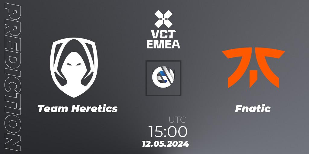 Team Heretics vs Fnatic: Betting TIp, Match Prediction. 12.05.2024 at 15:00. VALORANT, VCT 2024: EMEA Stage 1