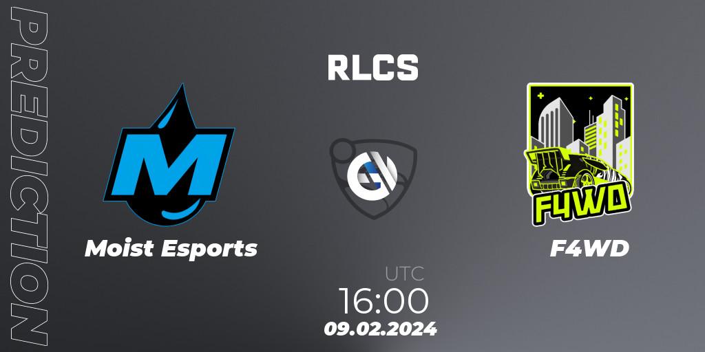 Moist Esports vs F4WD: Betting TIp, Match Prediction. 09.02.2024 at 16:00. Rocket League, RLCS 2024 - Major 1: Europe Open Qualifier 1