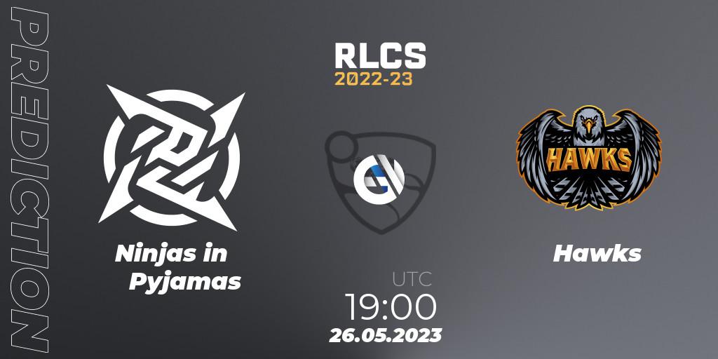 Ninjas in Pyjamas vs Hawks: Betting TIp, Match Prediction. 26.05.23. Rocket League, RLCS 2022-23 - Spring: South America Regional 2 - Spring Cup