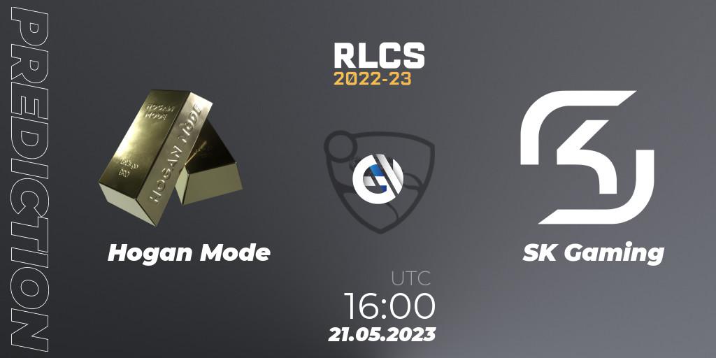 Hogan Mode vs SK Gaming: Betting TIp, Match Prediction. 21.05.2023 at 16:00. Rocket League, RLCS 2022-23 - Spring: Europe Regional 2 - Spring Cup: Closed Qualifier