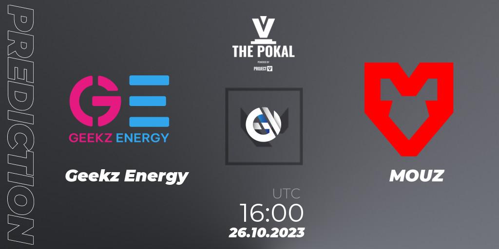 Geekz Energy vs MOUZ: Betting TIp, Match Prediction. 26.10.2023 at 16:00. VALORANT, PROJECT V 2023: THE POKAL