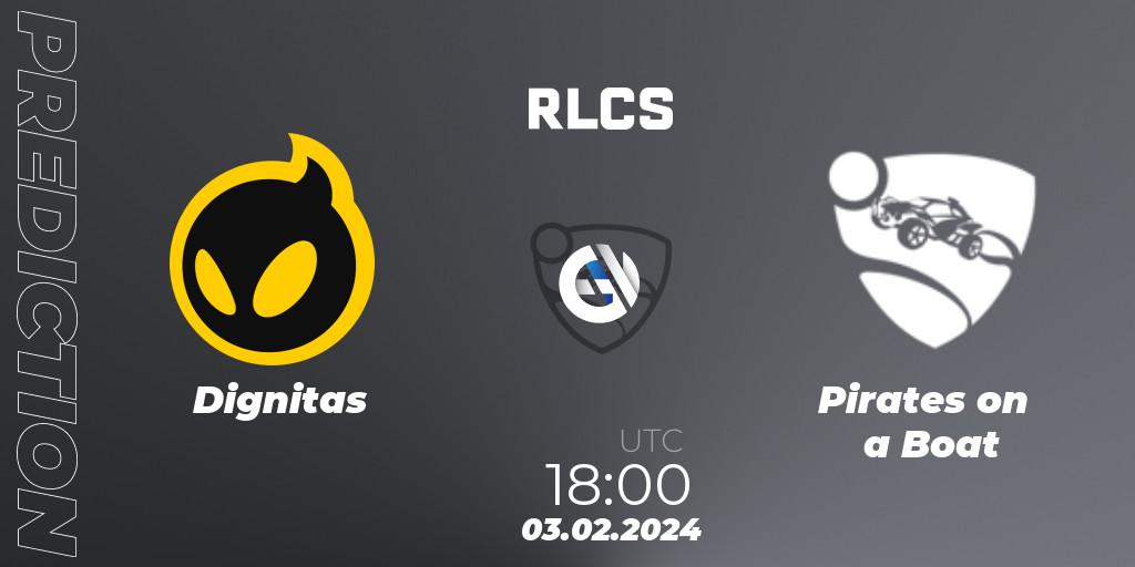 Dignitas vs Pirates on a Boat: Betting TIp, Match Prediction. 03.02.24. Rocket League, RLCS 2024 - Major 1: North America Open Qualifier 1
