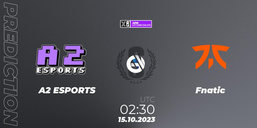 A2 ESPORTS vs Fnatic: Betting TIp, Match Prediction. 15.10.23. Rainbow Six, Japan League 2023 - Stage 2 - Last Chance Qualifiers
