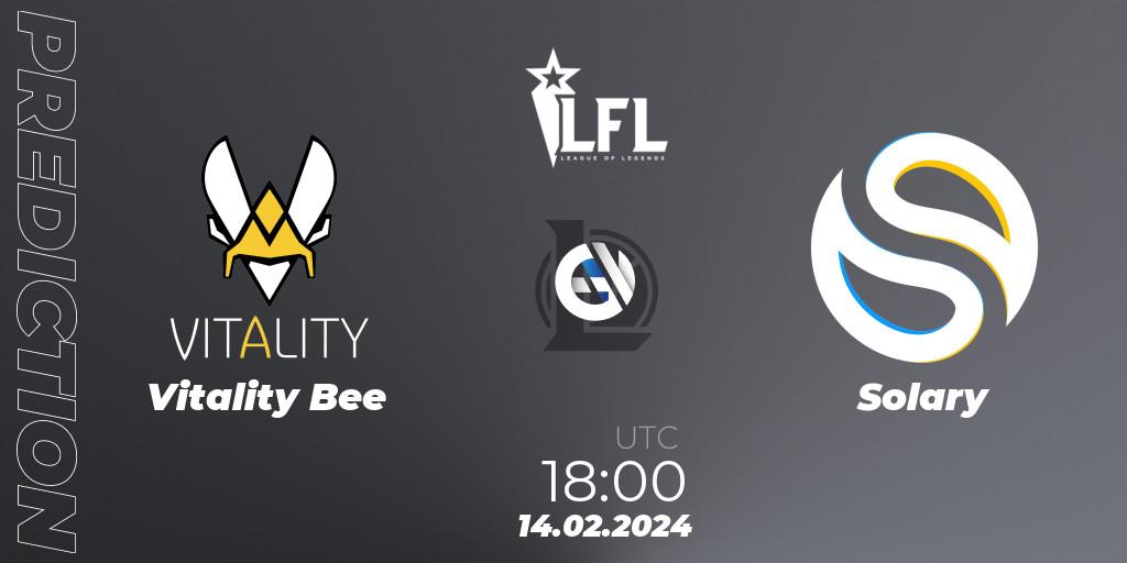 Vitality Bee vs Solary: Betting TIp, Match Prediction. 14.02.24. LoL, LFL Spring 2024