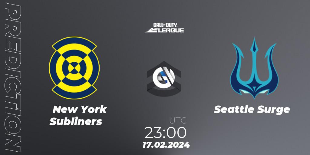 New York Subliners vs Seattle Surge: Betting TIp, Match Prediction. 17.02.24. Call of Duty, Call of Duty League 2024: Stage 2 Major Qualifiers