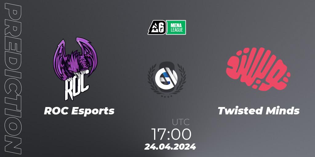ROC Esports vs Twisted Minds: Betting TIp, Match Prediction. 24.04.2024 at 17:00. Rainbow Six, MENA League 2024 - Stage 1