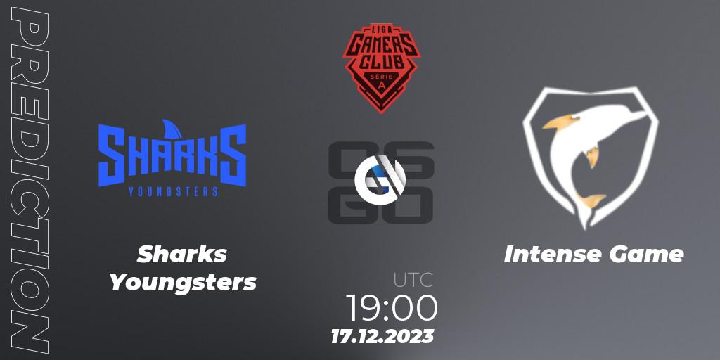 Sharks Youngsters vs Intense Game: Betting TIp, Match Prediction. 17.12.2023 at 19:00. Counter-Strike (CS2), Gamers Club Liga Série A: December 2023