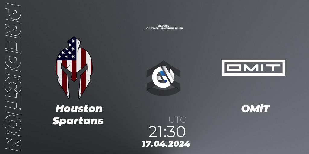 Houston Spartans vs OMiT: Betting TIp, Match Prediction. 17.04.2024 at 21:30. Call of Duty, Call of Duty Challengers 2024 - Elite 2: NA