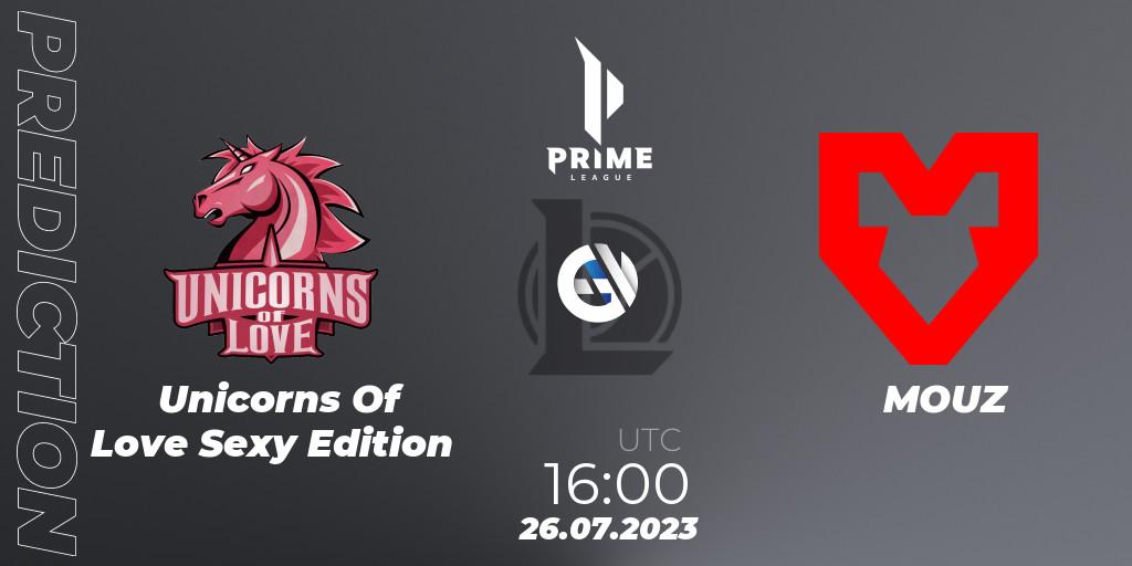 Unicorns Of Love Sexy Edition vs MOUZ: Betting TIp, Match Prediction. 26.07.23. LoL, Prime League Summer 2023 - Playoffs