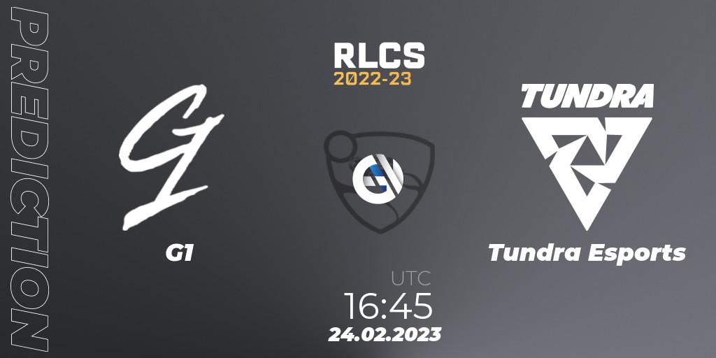 G1 vs Tundra Esports: Betting TIp, Match Prediction. 24.02.23. Rocket League, RLCS 2022-23 - Winter: Europe Regional 3 - Winter Invitational