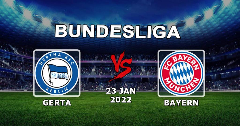 Hertha - Bayern: prediction and bet on the match of the Bundesliga - 01/23/2022
