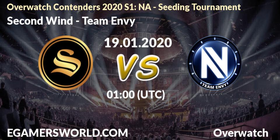 Second Wind vs Team Envy: Betting TIp, Match Prediction. 19.01.20. Overwatch, Overwatch Contenders 2020 S1: NA - Seeding Tournament